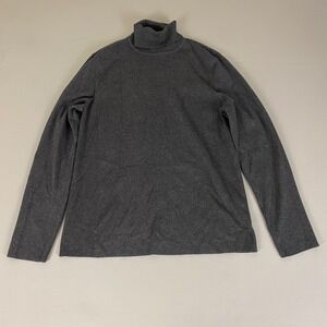 Chico's‎ Turtleneck Sweater Women's Size 3 (US XL) Gray Rayon Long Sleeve Ribbed